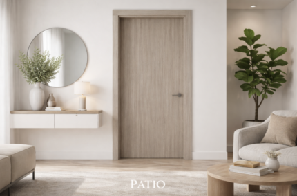 Patio (Code 03): Elegant Light Wood Door